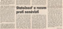 Denník hnutia Verejnosť proti násiliu, ze dne 19. listopadu 1990, číslo 160, strana č. 4